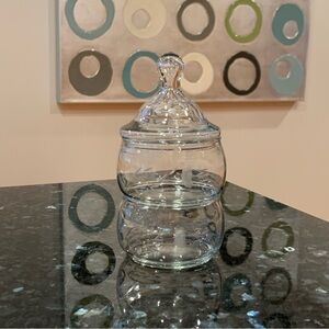 Princess House Heritage crystal stackable candy dish 3 pieces 2 tiers & lid #443